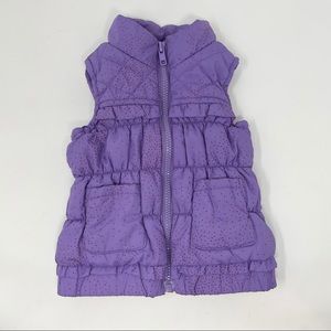 1989 Place purple sparkle puffer vest toddler 2T